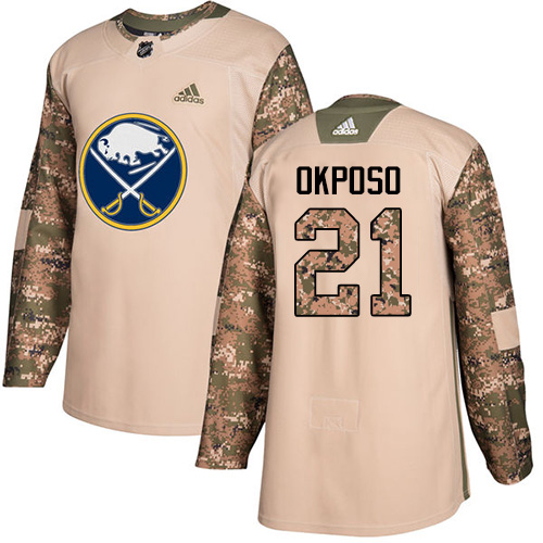 Adidas Sabres #21 Kyle Okposo Camo Authentic Veterans Day Youth Stitched NHL Jersey